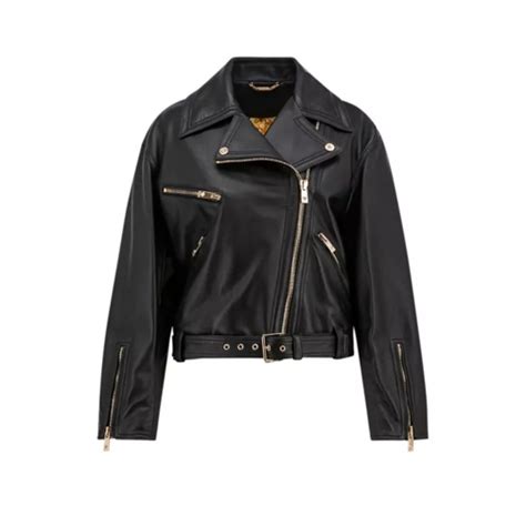 veste versace cuir|Versace Leather Jackets for Women .